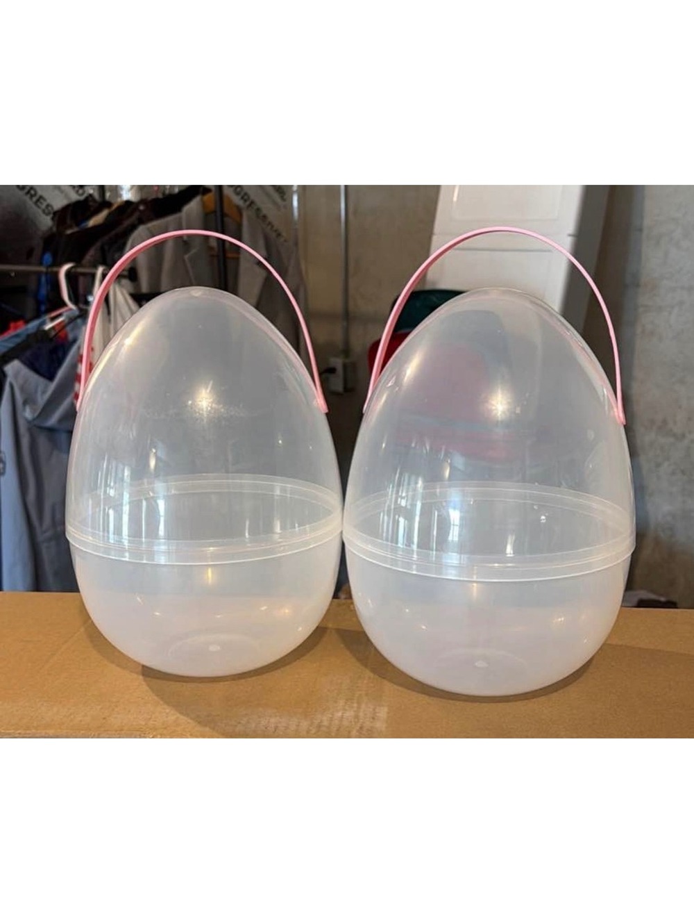 Large clear easter eggs